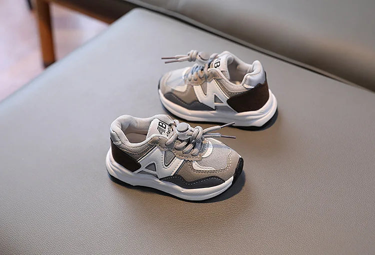 Baskets coordonnantes en cuir non ald pour enfants, chaussures de course, baskets, garçons, filles, enfants, nouveau panier