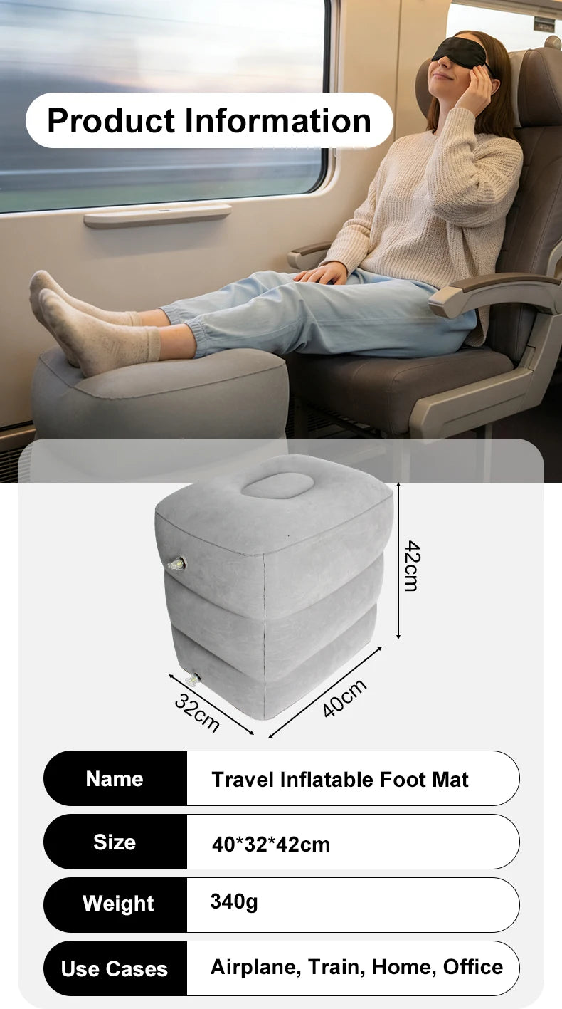 Matelas gonflable de repose-pieds d'air de tapis de trois couches pour le tapis confortable portatif de lit de voyage de sommeil