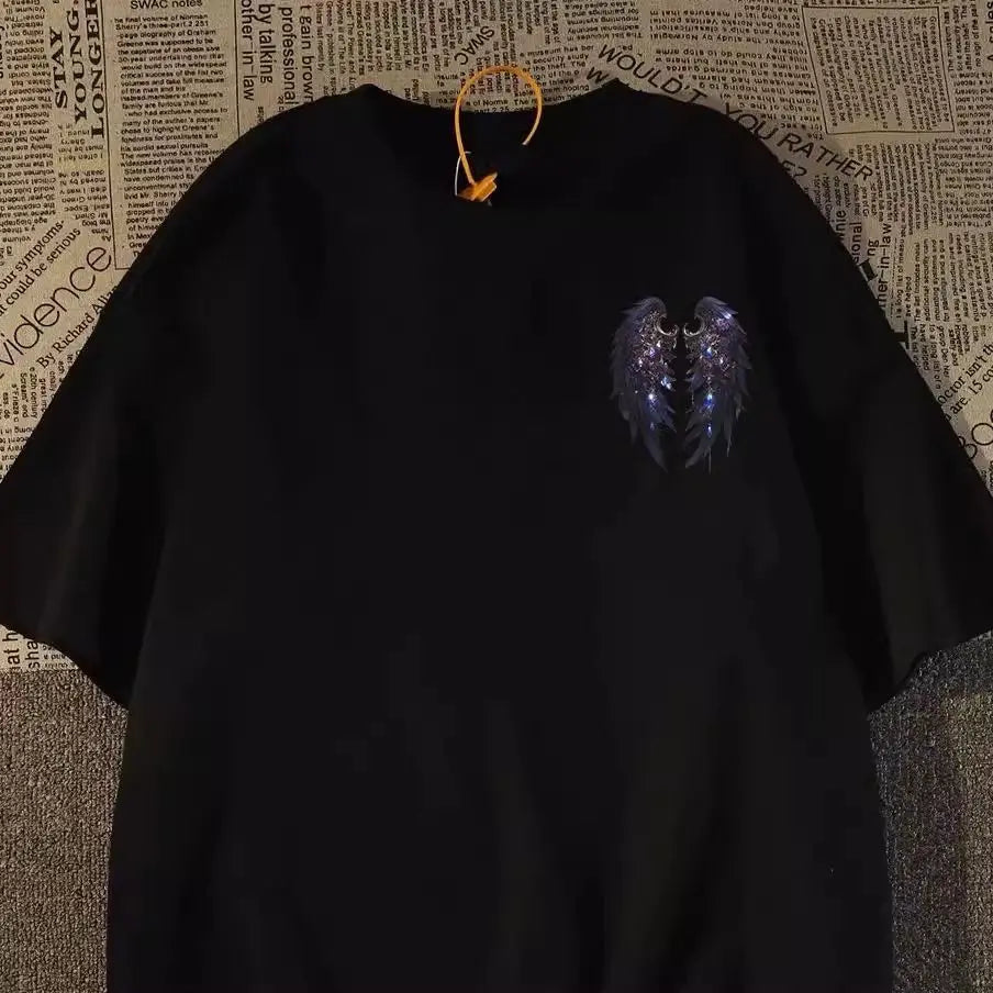 T-shirt à manches courtes pour femmes, pulls esthétiques élégants, t-shirt coréen, graphique en coton, vêtements d'été, mode décontractée