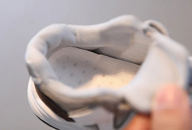 Baskets coordonnantes en cuir non ald pour enfants, chaussures de course, baskets, garçons, filles, enfants, nouveau panier
