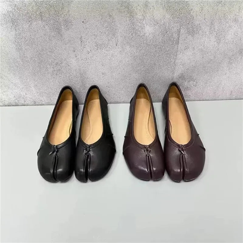 Chaussures de créateur pour femmes, ballerines confortables et tendance, chaussures décontractées à bout fendu pour le printemps, chaussures de danse, baskets, zapatillas