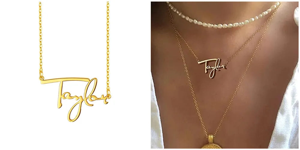 Nouveau 1989 TS version collier réputation chanteur Signature sans peur parler maintenant colliers pour amateur de musique TS inspiré Fan cadeau