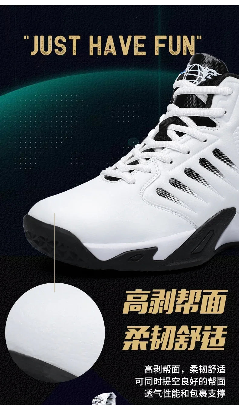 Baskets en cuir de marque pour hommes, chaussures de Basket-ball confortables, légères et antidérapantes, panier d'entraînement, bottes de basket-ball imperméables