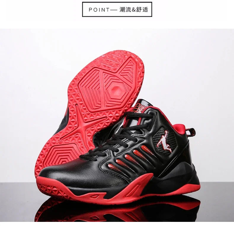 Baskets en cuir de marque pour hommes, chaussures de Basket-ball confortables, légères et antidérapantes, panier d'entraînement, bottes de basket-ball imperméables