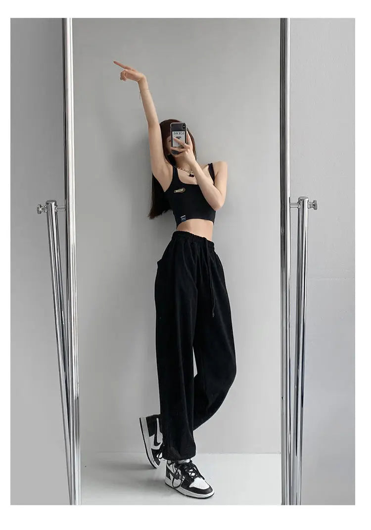 Nouveau Jogging pantalons de survêtement femmes Joggers pantalons de sport mode femme coréen survêtement Pantalon femme