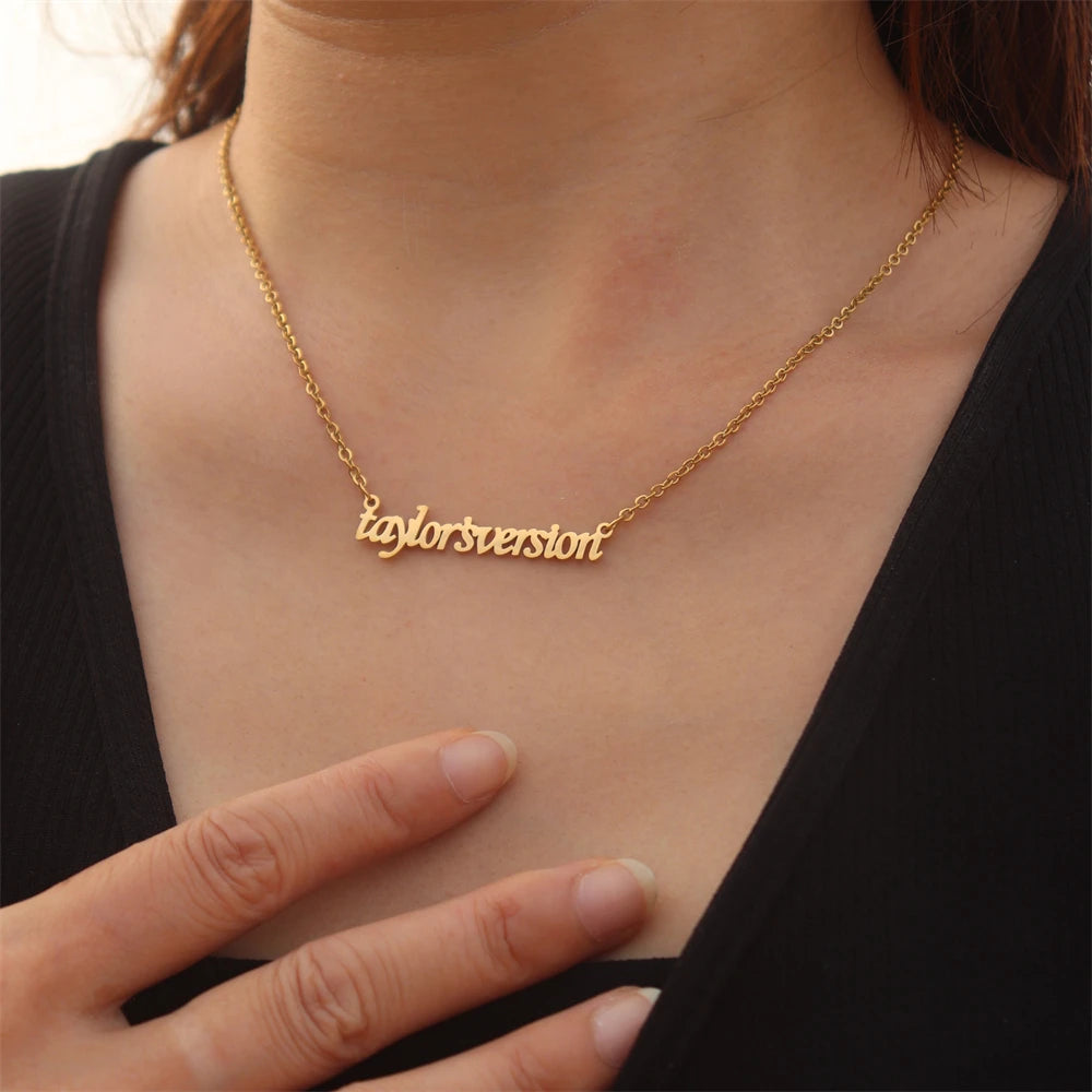 Nouveau 1989 TS version collier réputation chanteur Signature sans peur parler maintenant colliers pour amateur de musique TS inspiré Fan cadeau