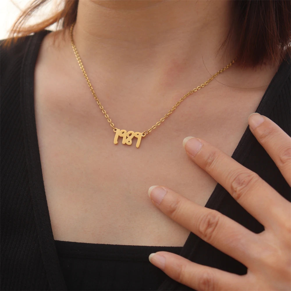 Nouveau 1989 TS version collier réputation chanteur Signature sans peur parler maintenant colliers pour amateur de musique TS inspiré Fan cadeau