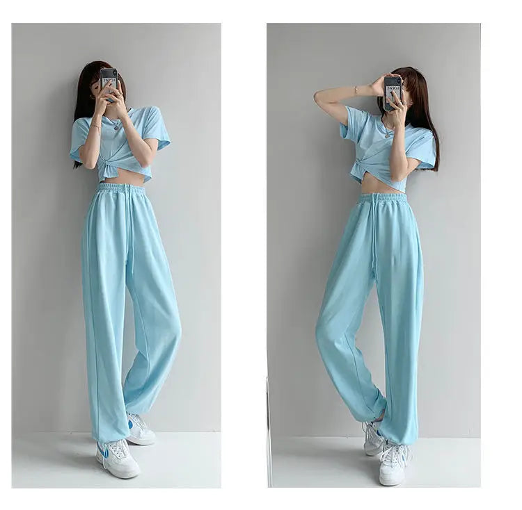 Nouveau Jogging pantalons de survêtement femmes Joggers pantalons de sport mode femme coréen survêtement Pantalon femme