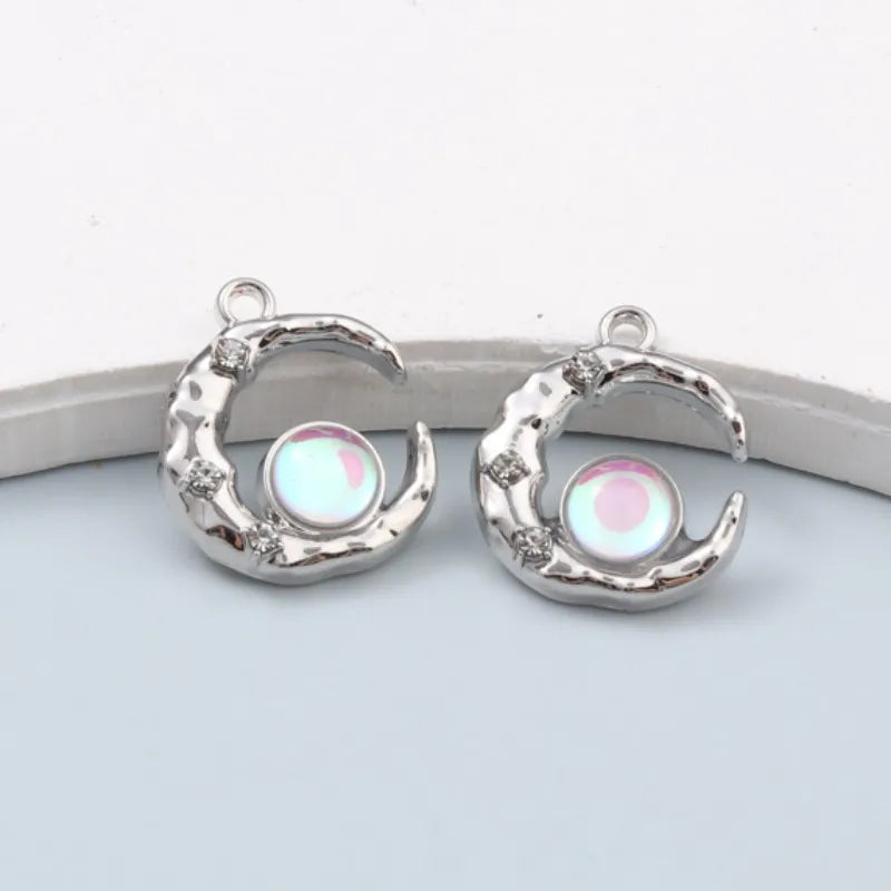 Breloques en forme de cœur en émail rose, pendentifs de Style Y2K pour la fabrication de bricolage, accessoires de collier faits à la main, bijoux, 10 pièces