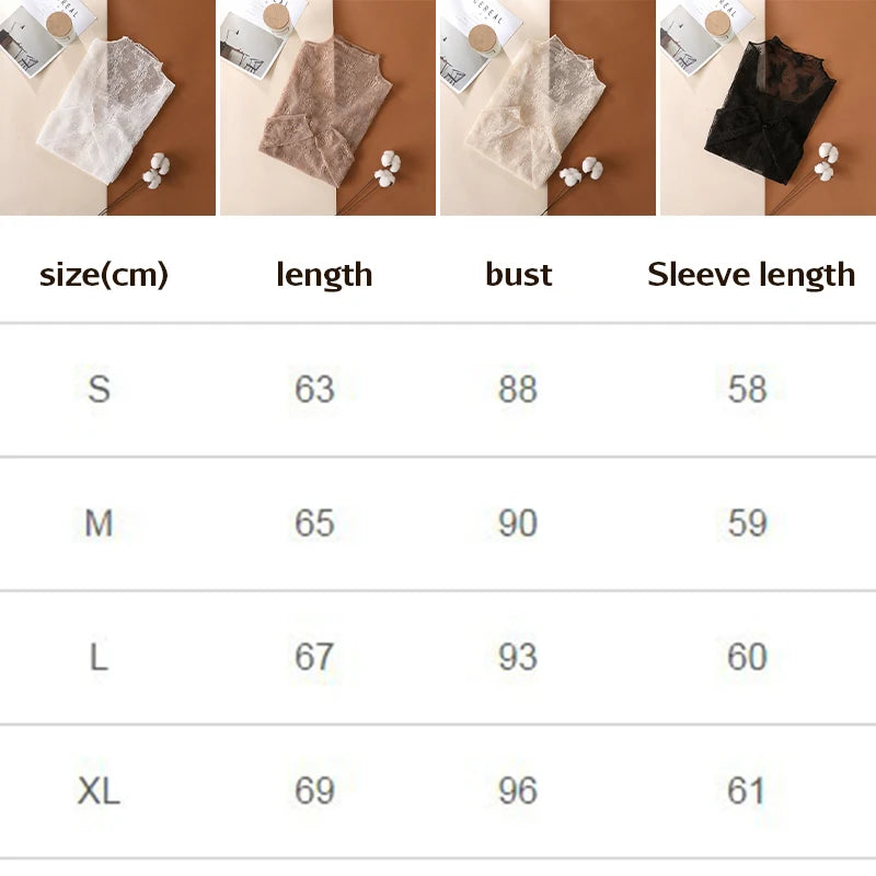 T-Shirts en maille pour femmes, chemisier en dentelle transparente, manches longues, hauts transparents pour femmes, chemise à bascule, T-Shirts transparents, haut court