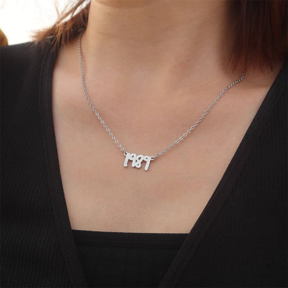 Nouveau 1989 TS version collier réputation chanteur Signature sans peur parler maintenant colliers pour amateur de musique TS inspiré Fan cadeau