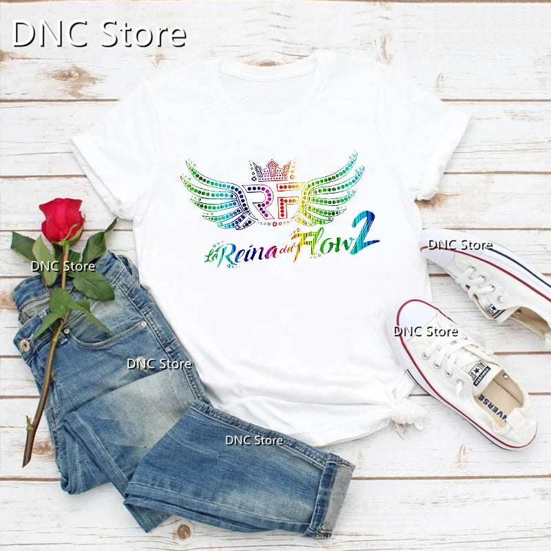 Mode femmes T-Shirts Cool la reine du flux chanteur de musique imprimé graphique T-Shirts Femme été Hip Hop 90'S filles t-shirt hauts