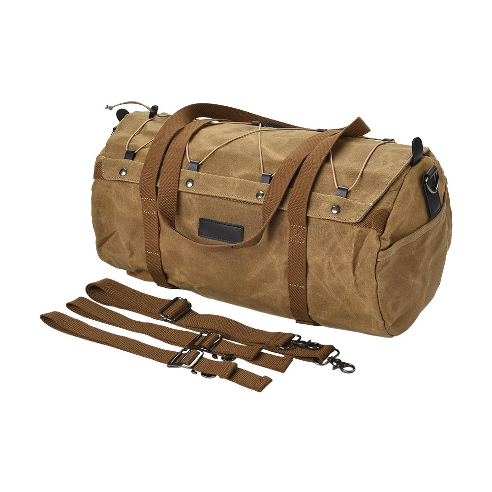 Sac de siège arrière de moto Vintage, sac arrière en toile, sac de voyage universel étanche