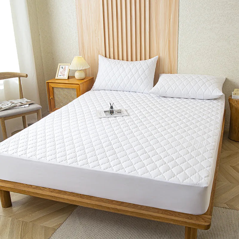 Protège-matelas imperméable gris/blanc, drap-housse de lit simple/double/140/160 multi-taille