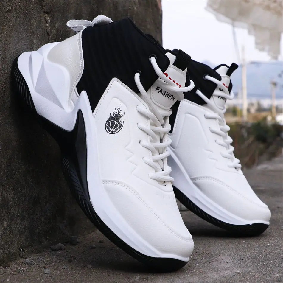 Chaussures de basket-ball pour hommes, baskets hautes, respirantes, antidérapantes, à la mode, pour l'extérieur, chaussures de sport, Zapatillas