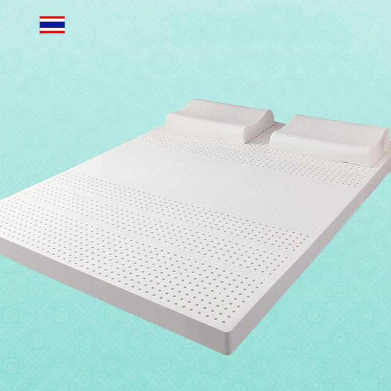 Matelas en latex liquide naturel à 100% de Thaïlande, 10 cm, coussin en caoutchouc pour protéger la colonne vertébrale, simple, double, tatami pour la maison