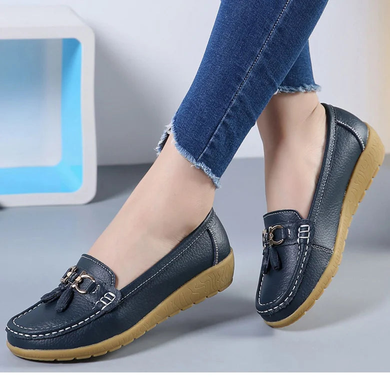 Femme chaussures talons bas chaussures décontractées femmes mocassins sans lacet chaussures plates Mocassins Femmes chaussures confortables femmes chaussures plates blanc
