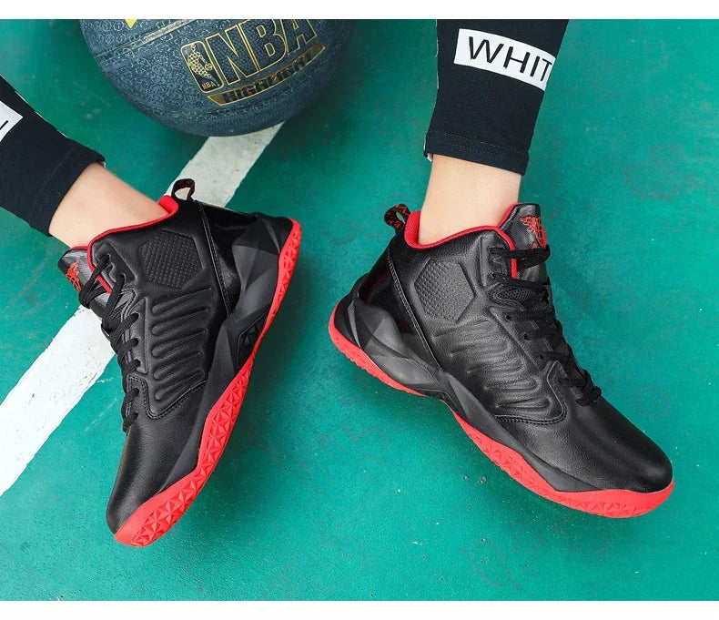 Baskets en cuir de marque pour hommes, chaussures de Basket-ball confortables, légères et antidérapantes, panier d'entraînement, bottes de basket-ball imperméables