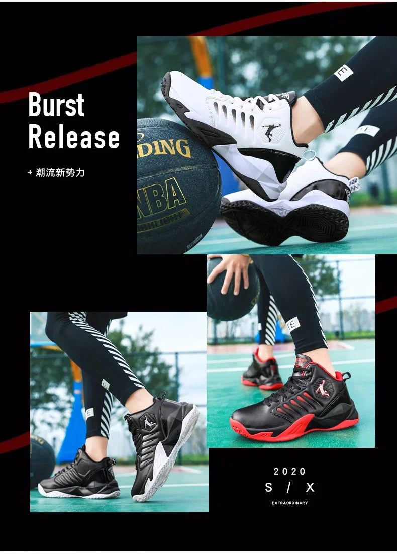 Baskets en cuir de marque pour hommes, chaussures de Basket-ball confortables, légères et antidérapantes, panier d'entraînement, bottes de basket-ball imperméables
