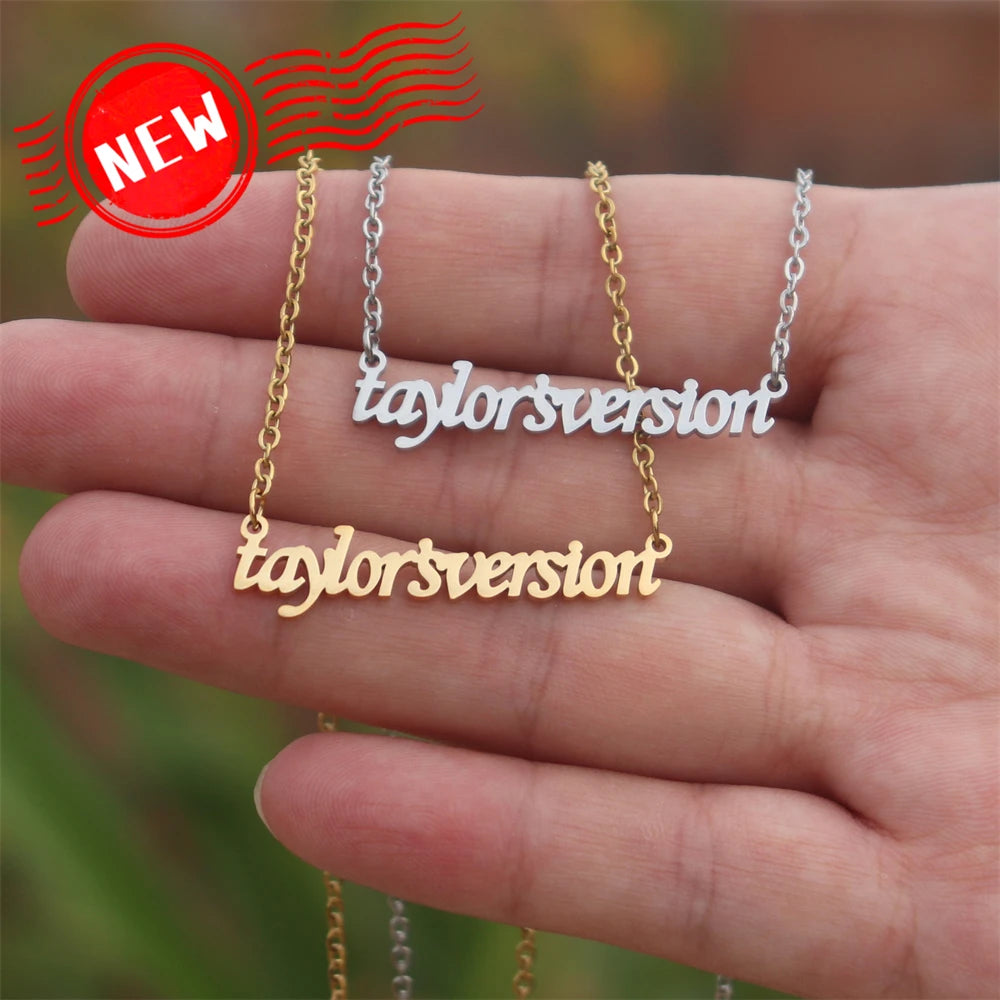Nouveau 1989 TS version collier réputation chanteur Signature sans peur parler maintenant colliers pour amateur de musique TS inspiré Fan cadeau