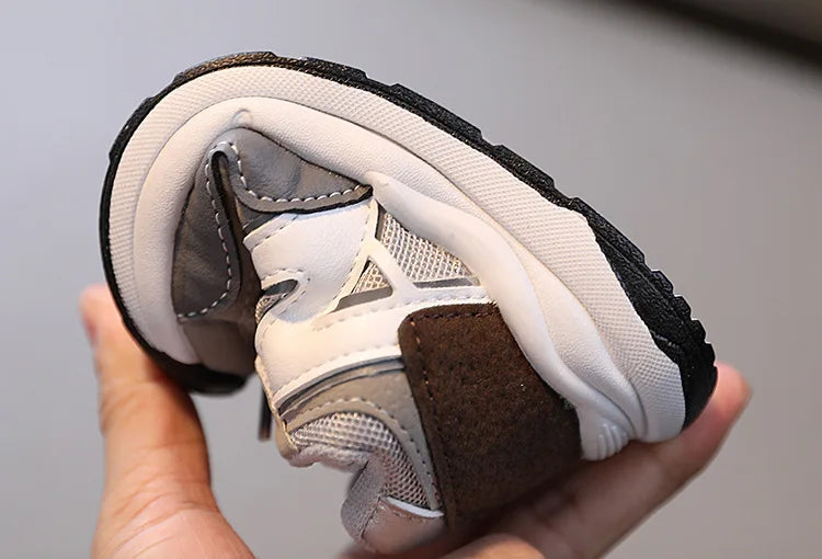 Baskets coordonnantes en cuir non ald pour enfants, chaussures de course, baskets, garçons, filles, enfants, nouveau panier