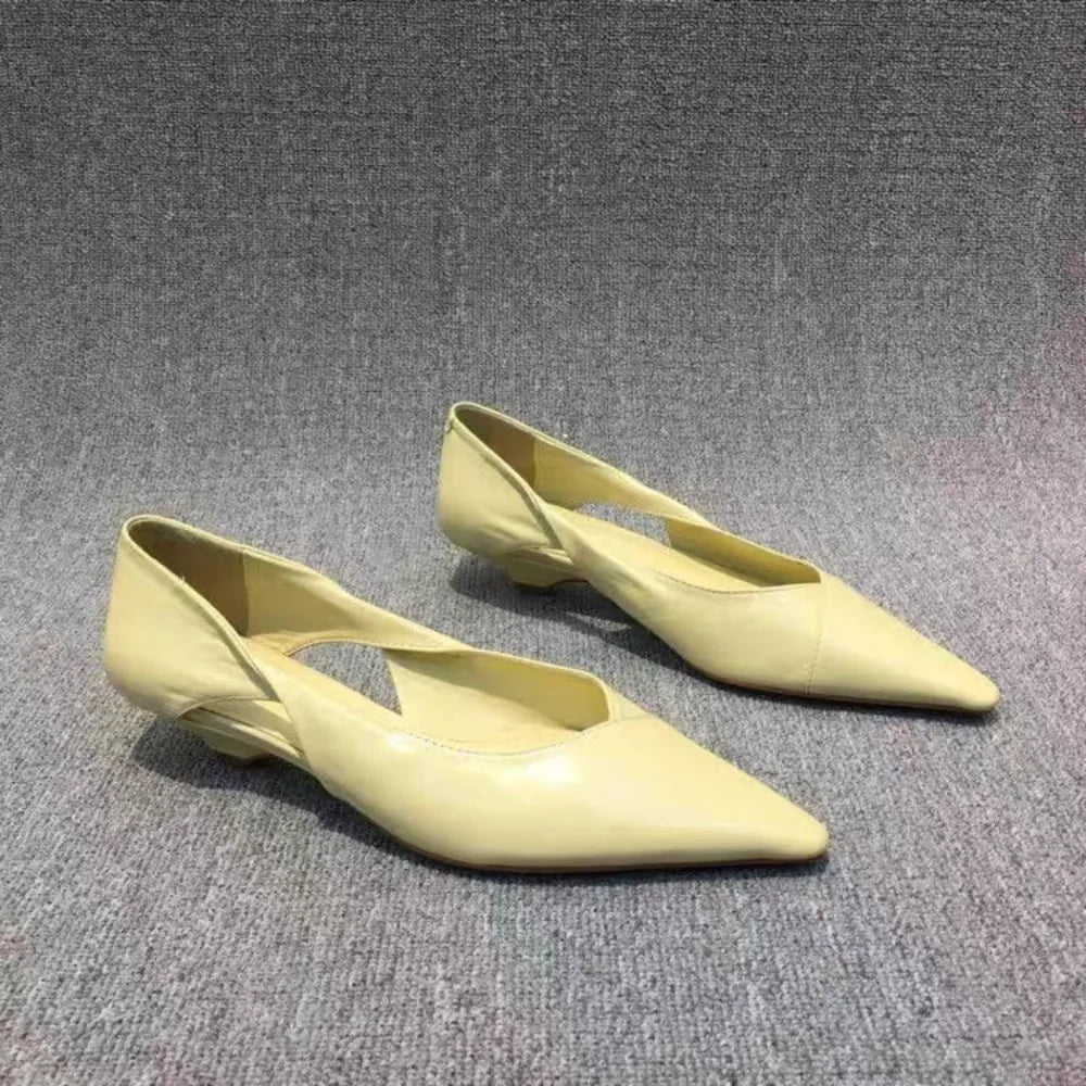 Chaussures d'été confortables pour femmes, mocassins bleus à talons bas, élégants, bout pointu, haute qualité, populaires pour jeunes, 2026