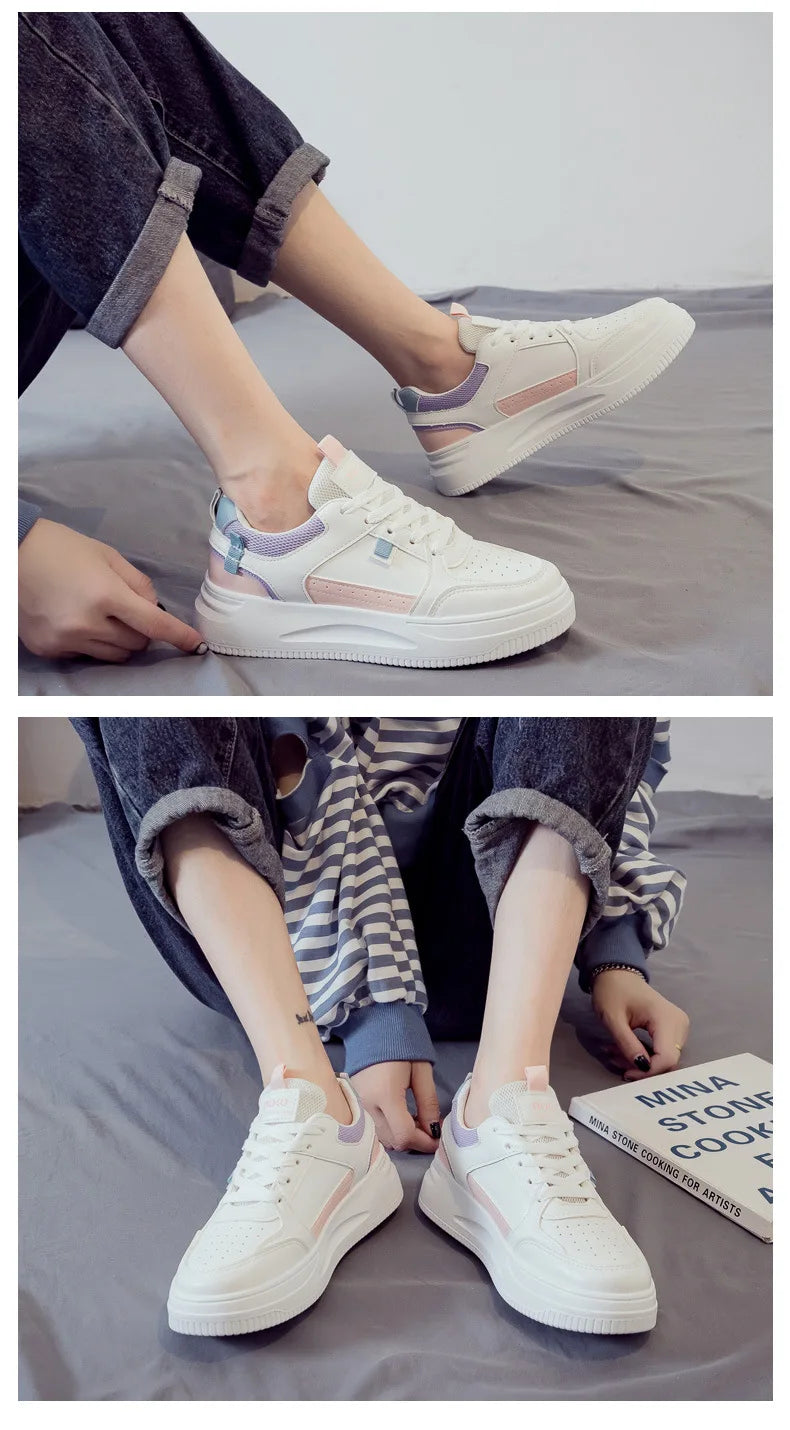 Basket Femme 2026 Nouvelle Collection Chaussures de Sport à Semelle Souple pour Femme, Chaussures Décontractées Haut de Gamme à Semelle Épaisse Printemps-Automne
