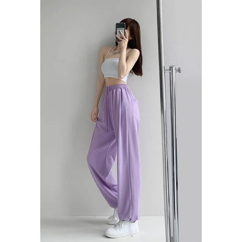 Nouveau Jogging pantalons de survêtement femmes Joggers pantalons de sport mode femme coréen survêtement Pantalon femme