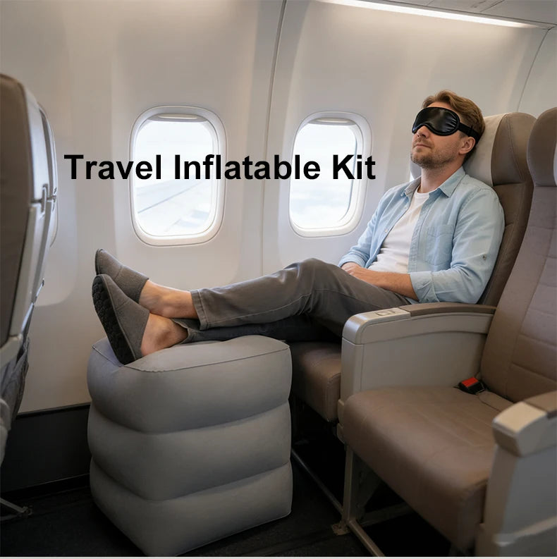 Matelas gonflable de repose-pieds d'air de tapis de trois couches pour le tapis confortable portatif de lit de voyage de sommeil