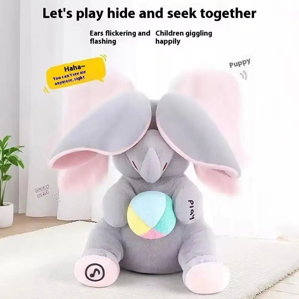 Jouet en peluche éléphant cache-cache pour bébé, jouet Musical interactif chantant pour enfants apaisants, jouets d'entraînement tête haute, cadeau de noël