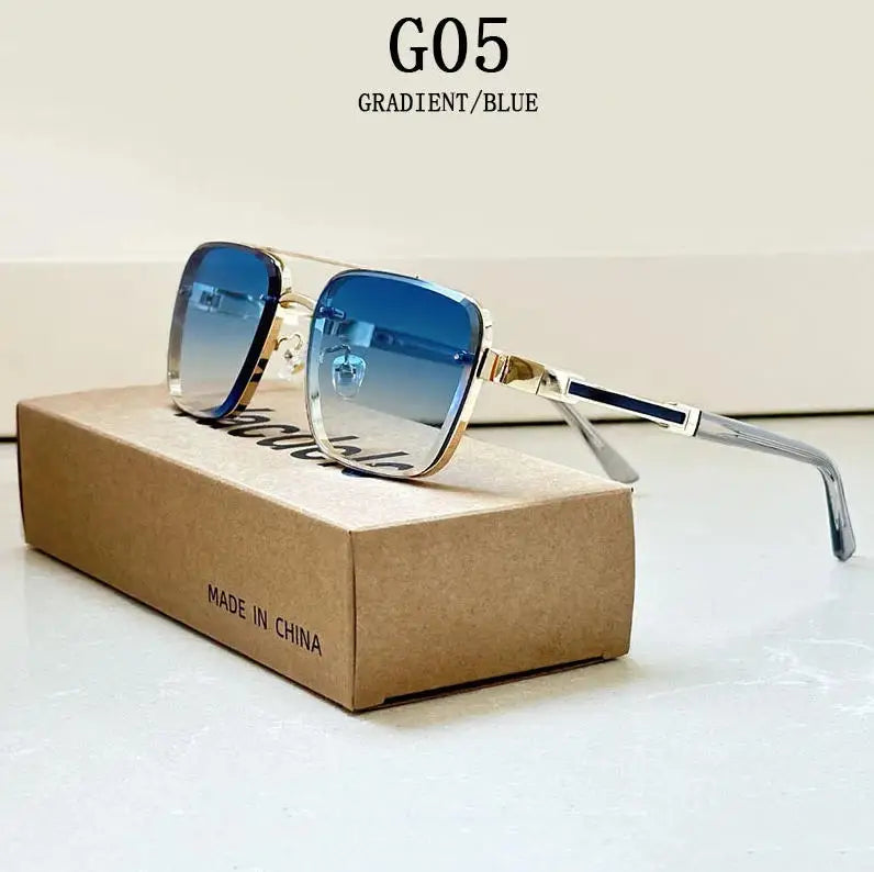 2025 Lunettes De Soleil carrées hommes luxe Vintage Lunettes De Soleil femmes à la mode rétro Lunettes De Soleil Hombre Lunette Soleil Femme