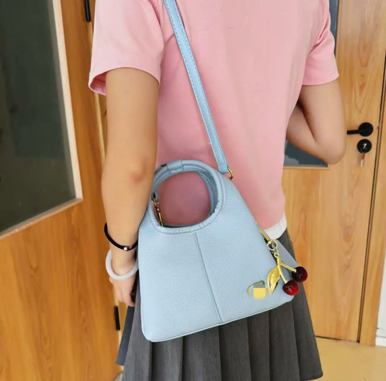 Sac à main polyvalent décontracté, sac de poignet, sac pour femmes, sac de courses, sac à bandoulière rétro pratique, sac seau