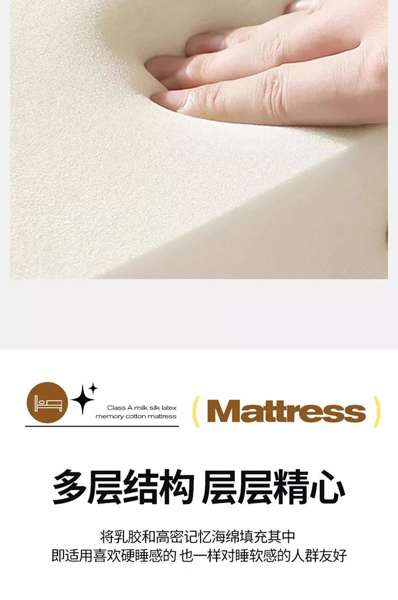 Matelas en latex naturel pour la maison, chambre à coucher, tatami, coussin en coton à mémoire de forme, rembourré, pour location, dortoir d'étudiant, épaissi