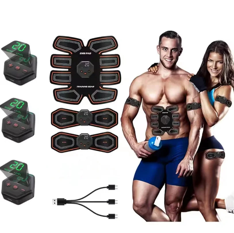 Ceinture de stimulation musculaire. Appareil d'exercice abdominal. Ceinture de conditionnement, masseur de fitness pour les bras, les jambes et le dos.