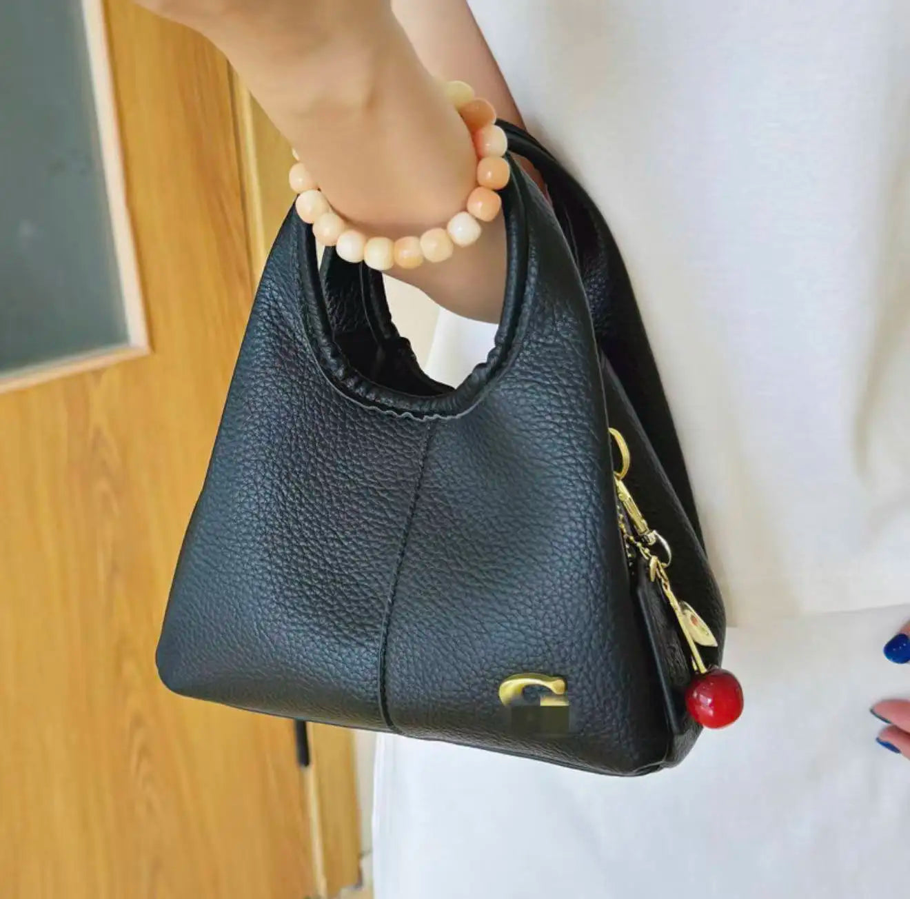 Sac à main polyvalent décontracté, sac de poignet, sac pour femmes, sac de courses, sac à bandoulière rétro pratique, sac seau