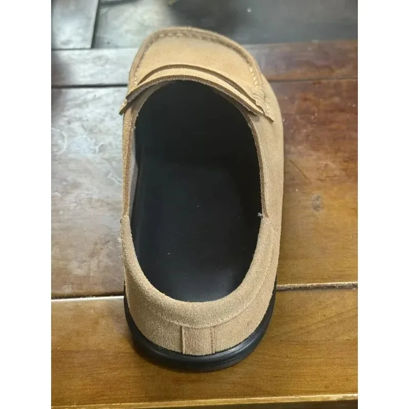 Sandales classiques en daim pour femmes, chaussures d'extérieur antidérapantes et tendance, avec soutien de la voûte plantaire