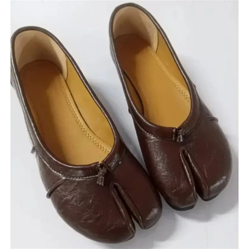 Chaussures de créateur pour femmes, ballerines confortables et tendance, chaussures décontractées à bout fendu pour le printemps, chaussures de danse, baskets, zapatillas