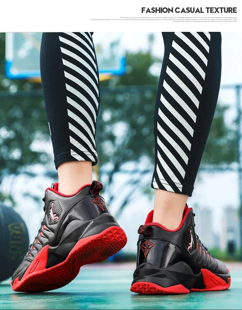Baskets en cuir de marque pour hommes, chaussures de Basket-ball confortables, légères et antidérapantes, panier d'entraînement, bottes de basket-ball imperméables