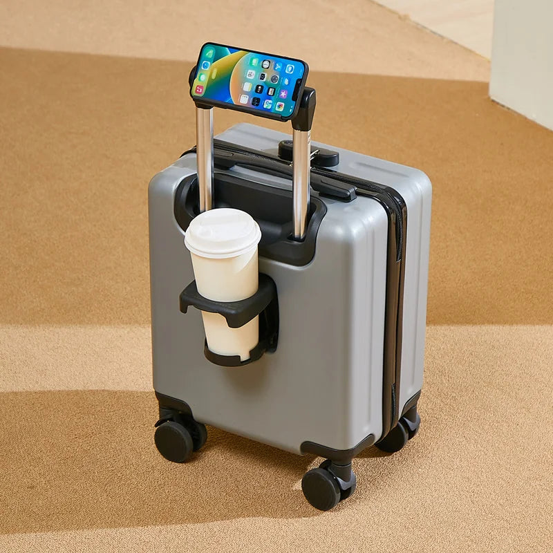 Valises De Voyage aériennes sur roulettes avec porte-gobelet, valise à main pour boîte De Voyage en vol, chariot à bagages, petite Valise De Voyage
