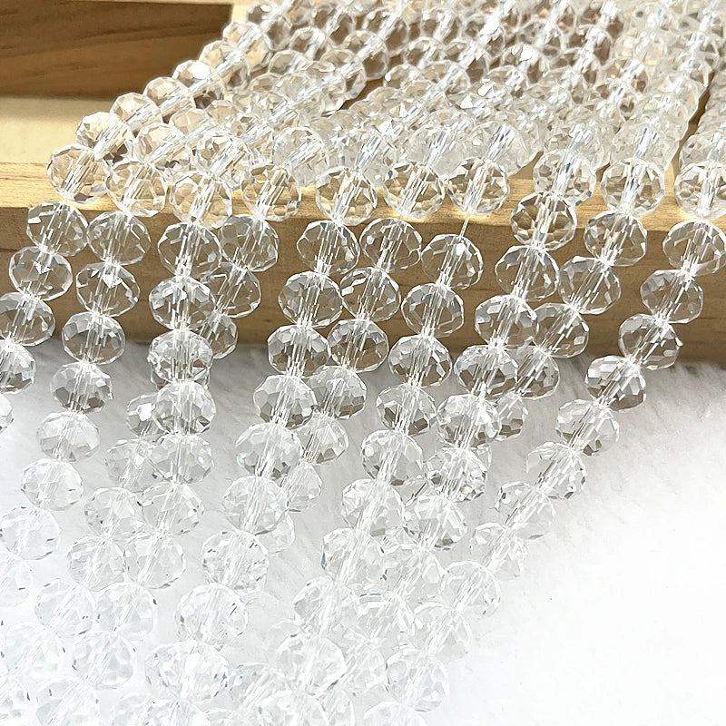 Nouveau 4x3/6x4/8x6mm Rondelle autriche perles de verre de cristal à facettes perles d'espacement en vrac fabrication de bijoux à bricoler soi-même pour Bracelet collier