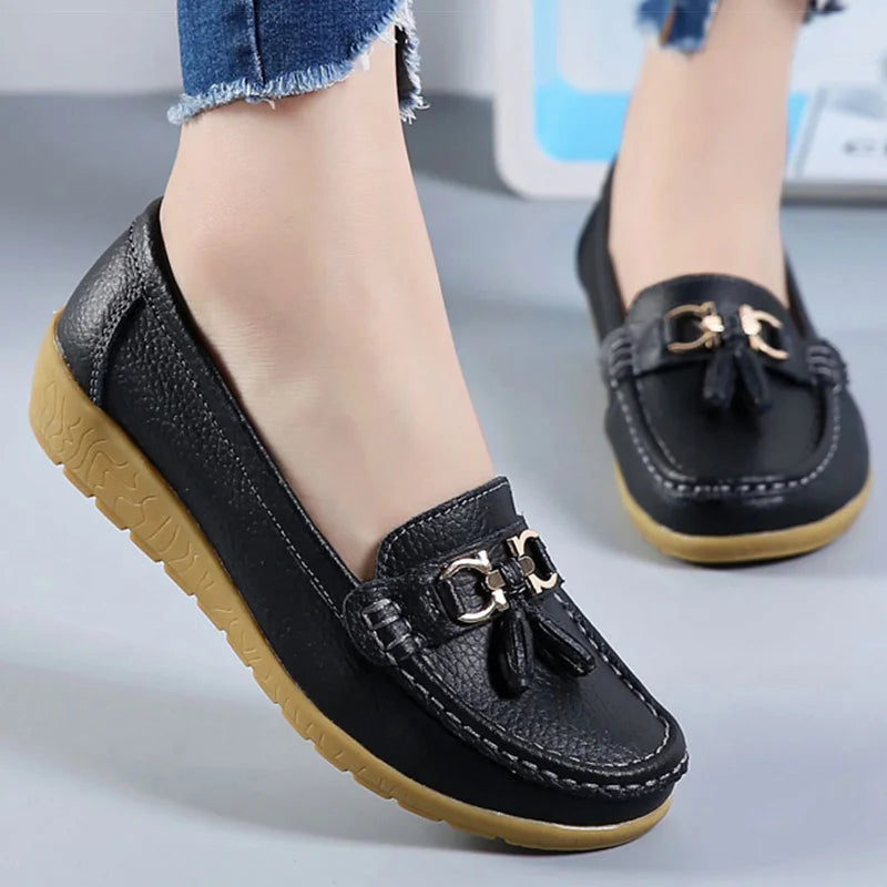 Femme chaussures talons bas chaussures décontractées femmes mocassins sans lacet chaussures plates Mocassins Femmes chaussures confortables femmes chaussures plates blanc
