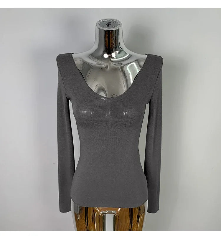 Femmes T-Shirt 2026 été basique t-shirt style décontracté col rond Femme vêtements Sexy poitrine basse voir à travers doux mince hauts T-Shirt Femme