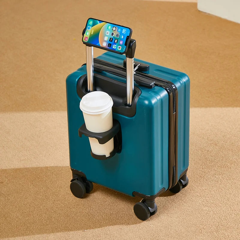 Valises De Voyage aériennes sur roulettes avec porte-gobelet, valise à main pour boîte De Voyage en vol, chariot à bagages, petite Valise De Voyage