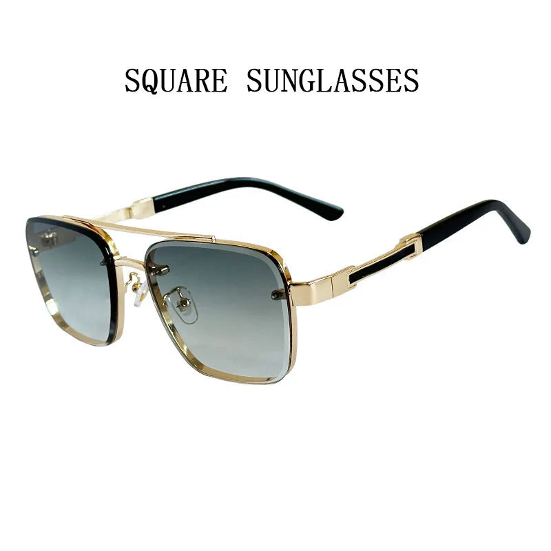 2025 Lunettes De Soleil carrées hommes luxe Vintage Lunettes De Soleil femmes à la mode rétro Lunettes De Soleil Hombre Lunette Soleil Femme