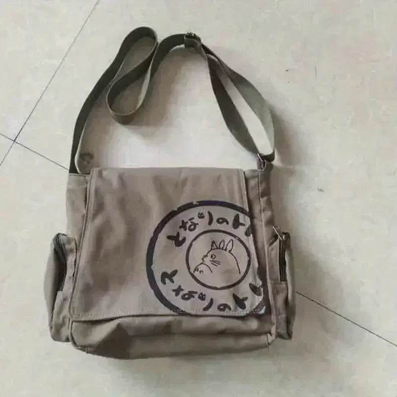 Sac À Bandoulière En Toile Pour Femmes, Sac À Bandoulière De Grande Capacité, Fourre-tout Messager De Dessin Animé, Sacs