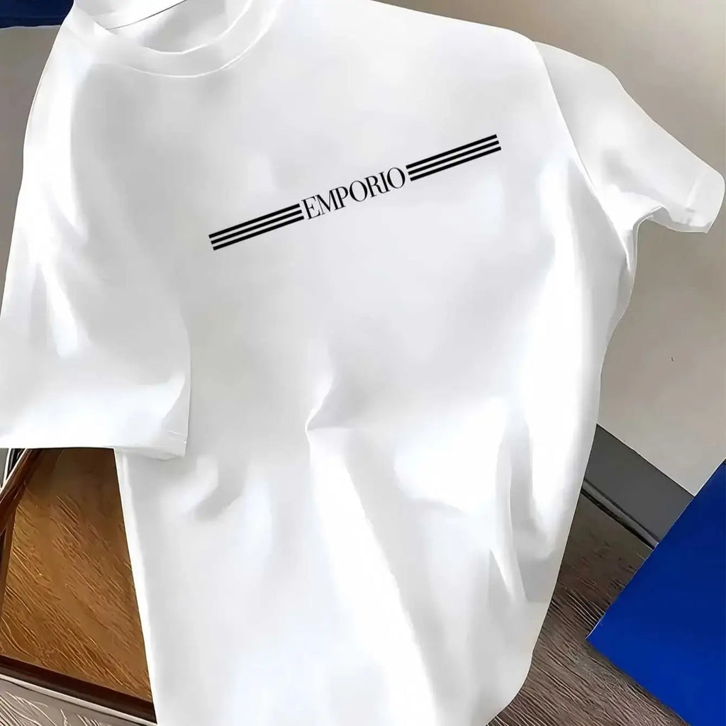 T-shirt pour homme - Respirant et anti-transpiration, manches courtes, col rond, style décontracté et sportif, adapté à toutes les saisons