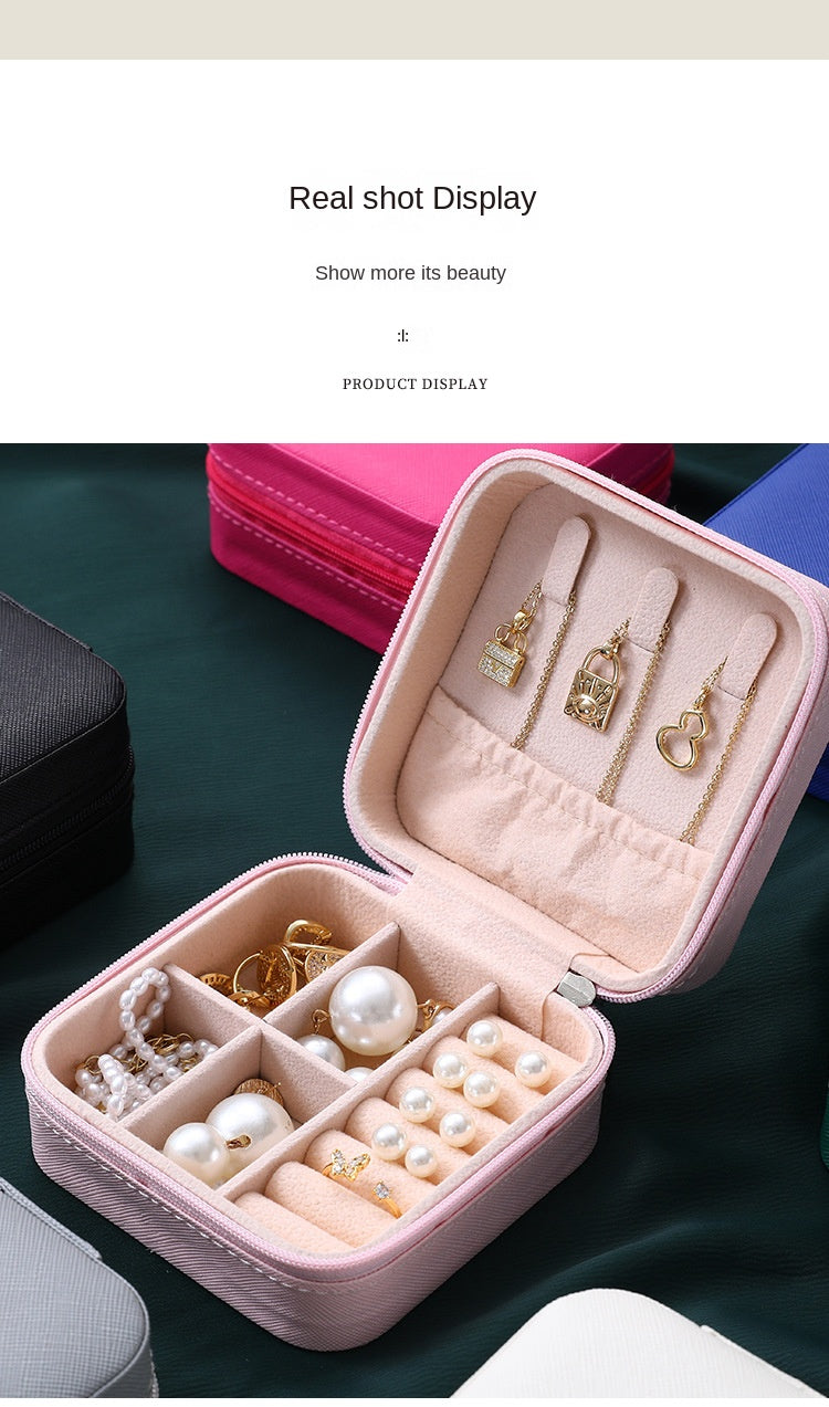 Nouvelle lettre créative boîte à bijoux portable voyage bague collier boucles d'oreilles boucles d'oreilles boucles d'oreilles boucles d'oreilles boucles d'oreilles boîte de rangement
