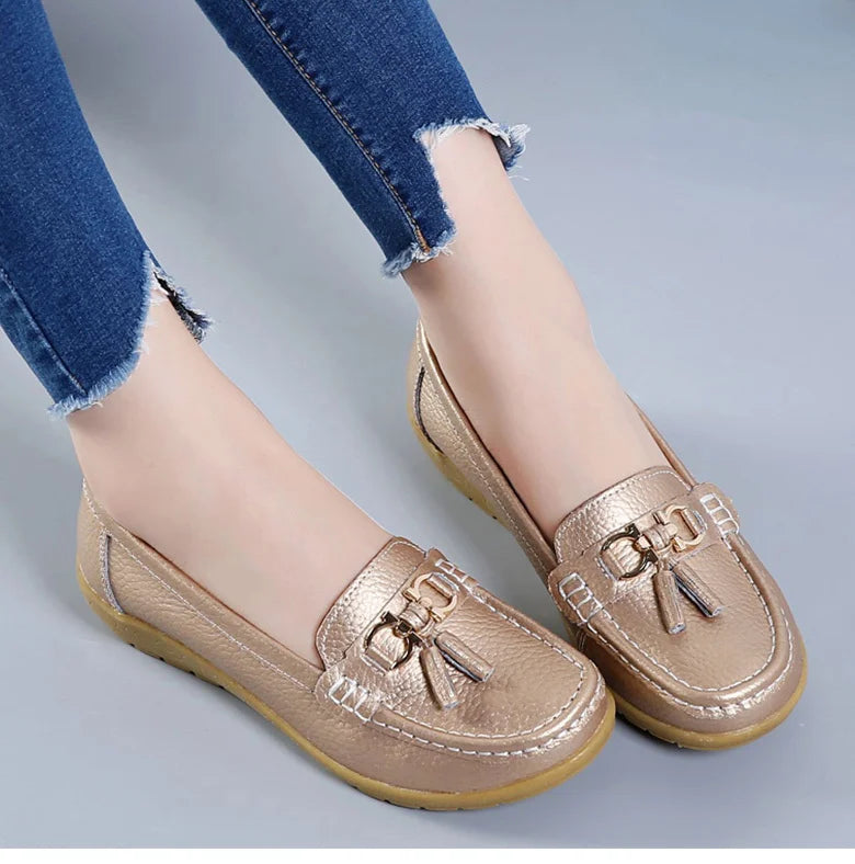 Femme chaussures talons bas chaussures décontractées femmes mocassins sans lacet chaussures plates Mocassins Femmes chaussures confortables femmes chaussures plates blanc