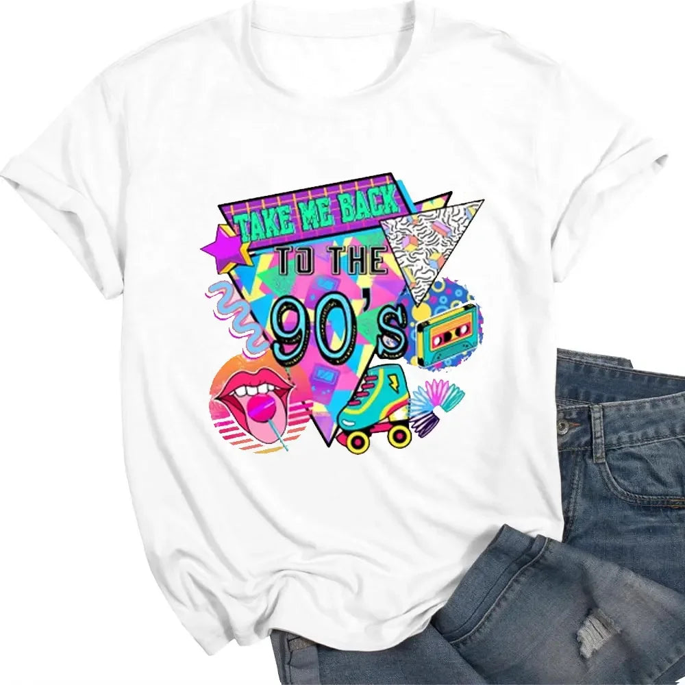 T-shirt pour femmes, I Love 90s, vêtements pour hommes, t-shirts graphiques musicaux, vêtements pour hommes, cadeau d'anniversaire, cadeaux amusants, t-shirts vintage