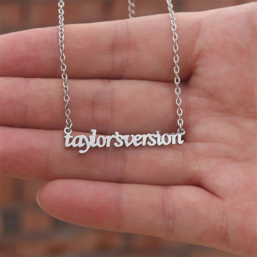 Nouveau 1989 TS version collier réputation chanteur Signature sans peur parler maintenant colliers pour amateur de musique TS inspiré Fan cadeau